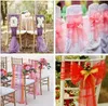 Couvre-chaise 18x275cm Organza Chaise Couverture Sash Sash Sashe Bow Wedding Banquet