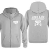 Car Life - Pièces d'argent Répétez nouveauté Sweat-shirts créatifs Hommes Hommes Zipper Sweat à capuche en polaire Cardigans 201128