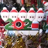 Cartoon Santa Claus Elk Snowman Family Party Decoration Christmas Tree Ornament Gift for 2021 Xmas Doorplate Pendant 71008A