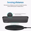10W Fast Wireless Charger For iPhone 12 11 Pro Xs Max X Xr Qi LED Smooth Metal Wireless Charging Pad For Samsung with Retail Packa5702028