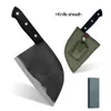 Handgjorda förfalskade stålkökskniv Knivar Fullt Tang Highcarbon Butcher Knife Claaver Meat Cutter Kitchen Knives4465955