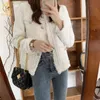 HMA Fashion Tweed Female Tassel Coat Women Spring Woolen Jacket Autumn Outerwear Coats 210930