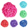 Cat Toys 2021 Style Pet Funny Sounds Bell Rattan Ball 5 Sets Mixed Color Suitable For All Types Of Pets