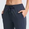 Pantalon de yoga droit en vrac avec cordon de serrage à la taille en cours d'exécution Fitness Sports Loisirs Capris élastique pour femmes Vêtements de sport Leggings3050333