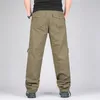 Men's Pants Casual Trousers Sports Overalls Loose Leg Military Tactical Running Mountaineering Training Multi-pocket