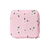 10pcs Coin Purses Women Nylon Floral Lemon Cactus Prints Protable Square Travel Toiletry Storage Bag Mix Color