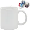 Sublimering tom mugg personlig värmeöverföring keramisk muggar 11 oz vit vatten cup fy4483