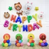 new 13pcs Black red multicolor letters Happy Birthday Balloons letter Balloons Birthday balloon set decoration