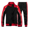 Spring Mens Sweatsuit Sets 2 Piece Zipper Jacket Track Pass Pants Man Casual Brand TrackSuit Male Sportswear Set Kläder 4XL 211109