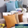 Nordic Ins Style Hair Ball Lace Ball Suede Pillow Case Case Solid Color Sofa Poduszka Throw Pillow Case dla Home Decor 50x50CM1 Cena fabryczna Expert Design Quality Najnowsze