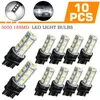 Faróis de carro 10 PCS 3157 3156 18SMD BrakeStopTurn Tail Back Up LED Light Bulb White3732026