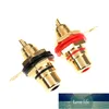 2 pièces/ensemble haut-parleur Terminal Audio adaptateur RCA Phono femelle châssis panneau prises connecteurs noir rouge