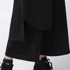 [EAM] 봄 느슨한 스플케이드 높은 허리 플랫 여성 패션 발목 길이 탄성 와이드 레 다리 바지 OA866 211115