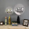 Décoration de fête 18 '' 20 '' 24 '' 36 '' 1/3 / 5 Pcs Transparent Globes Ballon Transparent Hélium Gonflable Bobo Ballon De Mariage Anniversaire Babyshower