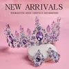 Aankomst Charmant Blauw Crystal Bridal Tiaras Crown Magnificent Diadem voor Princess Bruiloft Haaraccessoires 210707