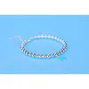 S925 Sterling Silber Runde Perlen Charm Armband Perlen Kette Emaille Liebe Herz Anhänger Frauen Sozialen Schmuck