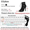 Новые сандалии моды Show Black Net Cress Cross Stex Sexy High Heel Sandals Женская туфли насосы шнурки Peep Toe 210301