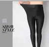 Леггинсы из искусственной кожи Sexy Fashion Fashion High-талии натягивает карандаш для женщин большой размер M-5XL 211204