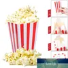 24pcs Red Stripe Popcorn Boxes Candy Box Holder Containers Cartons Paper Bags For Movie Theater Dessert Tables Wedding Favors