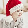 Berretti Mommy And Me Cappelli invernali Berretti lavorati a maglia Berretti natalizi Slouchy Donna Neonate Bambini Rosso come regali di Babbo Natale Decorazioni