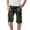 Fahison Military Cargo Shorts Mens Camouflage Tactical Men Cotton Work Casual Pantaloni corti da uomo Plus Size 210629