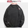 Fake Lappster-Youth Two Pieces Half Turtleneck Hoodies Pullovers Colorfull Cotton Sweatshirt Haruku Streetwear Clothing 2010202020