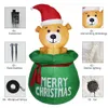Christmas Inflatable Cute Gift Yard Decoration LED Lights Decor Blow up Lighted Decor Lawn Inflatable for Outdoor Indoor Holiday 201017
