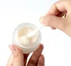 2022 Ny 5g Frostat Glass Cream Jars Flaska Med Bamboo Trä Plastlock DIY Kosmetisk behållare Storage 15g 30g 50 g 100g