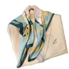70x70cm Square Neck Silk Scarf Women Fashion Scarves for Ladies Foulard Summer Luxury Brand Shawls Wraps Hair Hijabs Bandana Y22024202788