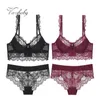 Varsbaby Lace Lingerie Women Sexy Push Up Underwear Plus Size 2 Bra Sets/Lot X0526