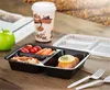 Disposable 1000ml Lunch Box With Lid Disposable Dinnerware For Food Takeaway