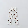 INS boys girls Plaid Fall leggings 2021 autumn wear baby polka dot high waist Tights fashion checked cotton all-match Long pants S1548