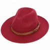 Retro Fedora Şapkalar Kadın Erkek Geniş Brim Şapka Kadın Keçe Şapka Adam Fedoras Kadın Caz En Kap Erkek Bahar Sonbahar Kış Moda Panama Kapaklar Toptan 2022