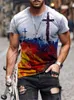 Été hommes surdimensionné Vintage à manches courtes t-shirts mode Harajuku ethnique imprimé O col t-shirts Camiseta Mujer 210629