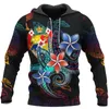 Męskie Bluzy Bluzy Plumeria Kwiaty Styl Męskie Dorywczo 3D Print Man Pullover Kobiety Kaptur Kurtka Unisex Moda Streetwear