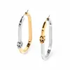 Créateur de boucles d'oreilles de mode bijoux 2021 nouveau crâne en forme de U ins style cool or argent long Design AL1M2322