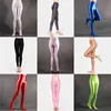 Transparent glansiga strumpbyxor Yoga Leggings Smooth High midja Women Pants Capris Sexig Se genom Seam Workout Leggings H1221