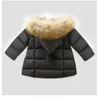 Клопт хлопок теплый девочки для девочек для девочек зимний мех пальто с капюшоном Дети Внешняя одежда Детская одежда для девочек -малыша Jackets298m