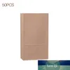 50pcs Kraft Paper Bags Flat Grease Proof Snacks Cookie Sandwich Mat Förpackning Väskor Till Dessert Bröd godis