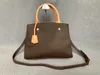 2023 Designer Luxury Satchel Messenger Handbag Leather Strim Handles with Shoulder Strap Crossbody Bag French bag N41056