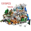 Novo 1315PCS Blocos de Construção Compatíveis Montanha Caverna Aldeia Figuras Módulo Tijolos Brinquedos Para Crianças Q0723