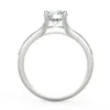 1 CT Round Cut Si1 / D Solitaire Pave LAD Diament Pierścień zaręczynowy 14K Biały Pozłacany