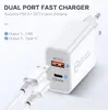 True 20W Type C Chargeur mural USB USB Charge rapide Adaptateur Power Compact PD QC3.0 avec CE FCC RoHS ETL Haute qualité