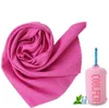 Colorful ice cold towel with silicone case enduring running quickly dry cooling towels jogging gym cool outdoor sports towel CCB8185