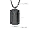 Pendant Necklaces European And American Army Brand Necklace Retro Scripture Men's Fashion Trend Cross