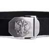 2021 Russian National Emblem Canvas Belt Unisex Cinturones de alta calidad para hombres Correa de cintura con cinturón macho Cinturón de jeans macho250q