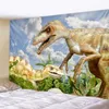 Dinosaurier dinosauri hängande lakan hem dekorativ strandhandduk yogamat filt bord tyg vägg tapestry