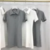 Mulheres vestidos casuais manga curta fenda sexy mini vestido verão ladys moda streetwear outfits lados bonitos dividir cor sólida lapela/gola polo saia de uma peça2024