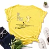 jcgo summer cotton women t 셔츠 S-5XL 플러스 사이즈 짧은 소매 재미있는 무료 바나나 인쇄 티 탑 캐주얼 O 넥 여성 T 210720