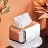 Golden Tissue Holder Home Decor Silver Tissue Box Living Room Desktop Dekoracyjne pudełka Wyszukiwarka Kuchnia Strona główna Storage 211110